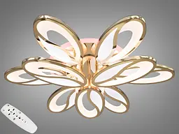 Люстра стельова LED Diasha 8090/6+3G, 150W, 4100K, золото, сучасний стиль з пультом та диммером