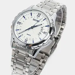 Наручний годинник чоловічий Skmei 9069 Silver - Blue, 9069SIBU (12342) - мініатюра 2