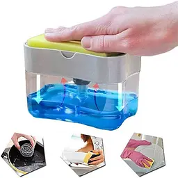 Диспенсер дозатор для миючого засобу з губкою для кухні UKC Sponge Caddy - мініатюра 5
