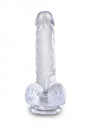 Фалоімітатор King Cock Clear 6 Inch 17.7 см прозорий - мініатюра 3
