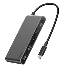 USB-Хаб Belkin USB-C 7в1 Multiport Dock (AVC023HQSGY) - мініатюра 2