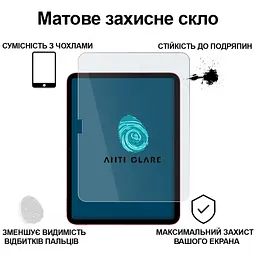 Скло захисне BeCover Matte Anti-Glare Apple iPad 10.9" (2022/2024) / iPad (А16) 2025 11" (713704) - мініатюра 3