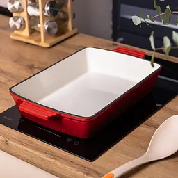 Форма для запікання чавунна 3 л червоний Yongkang HP-FLG-16 RED - мініатюра 2