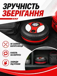 Автомобільний компресор 12 В 260 PSI з манометром для накачування шин (49676092) - мініатюра 5