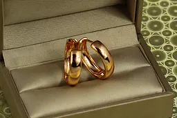 Сережки Xuping Jewelry колечки масивні 2,2 см золотисті - мініатюра 2