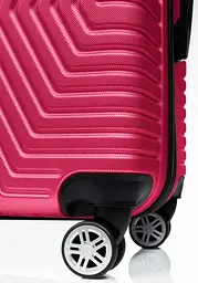 Велика пластикова валіза на колесах 115L GD Polo рожева - мініатюра 5