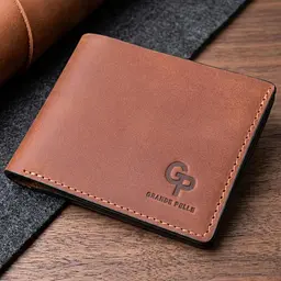Компактний гаманець із натуральної шкіри без застібки Grande Pelle 11661 коричневий