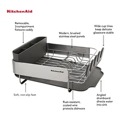 Підставка для сушки посуду KitchenAid Sinkware сіра (KEG895BXCGA) - мініатюра 8