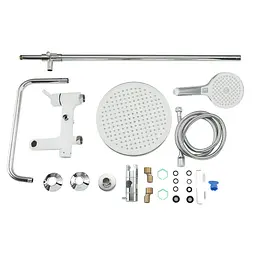 Душова система Gappo G2403-8, білий/хром, Хром - мініатюра 5