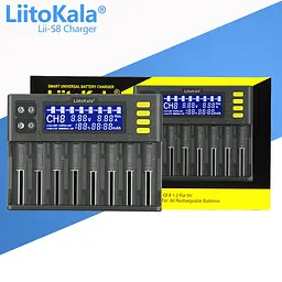 Зарядний пристрій LiitoKala Lii-S8 для акумуляторів АА, ААА, 18650, 21700, 26650 Li-ion, Ni-MH, Ni-Cd, LiFePO4, Крона 9В (19418) - мініатюра 2