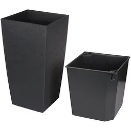 Вазон Plastkon Eliot Stone 25x46 см антрацит - мініатюра 2