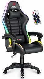 Комп'ютерне крісло Hell's HC-1003 LED RGB Black - мініатюра 1