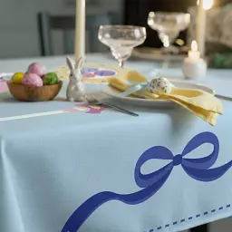Скатертина «Великодній кошик» блакитна 130х170 - мініатюра 6