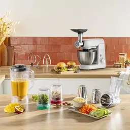 Кухонна машина Bake Partner 1100Вт, чаша-метал, корпус-пластик, насадок-8, білий Tefal kuh0015191 - мініатюра 9