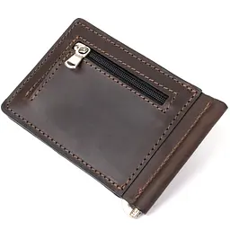 Чоловічий шкіряний зажим для грошей GRANDE PELLE 12х8х0.7 см acs0018629 - мініатюра 2