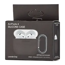 Чохол Silicone Case 1,2mm for AirPods 4 Lavender Grey - мініатюра 2