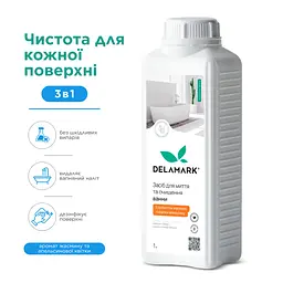 Засіб для миття ванної кімнати DeLaMark Жасмин із апельсиновою квіткою 1 л (4820152334138)