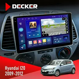 Штатная магнитола Hyundai i20 2009-2012 Decker D9-009 4x64, DSP, 4G, 2k Decker (НФ-00008233)