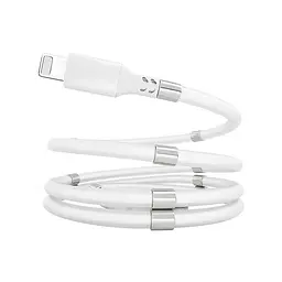 Кабель SuperCalla Lightning на магнитах White (vol-773)