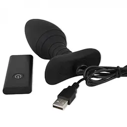 Анальна пробка з вібрацією та дистанційним керуванням Nexus Ace Remote Control Vibrating Butt Plug l, 14х5 см, чорний - мініатюра 2