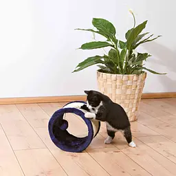 Дряпка для котів Trixie Playing Roll кругла плюш/сизаль з іграшкою 23 x 20 см синьо-бежева (4324) - мініатюра 3