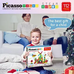 Конструктор HEDGEHOG BUILDING BLOCKS SET PTB112/22631 PICASSO TILES 112 деталей в коробці - мініатюра 2