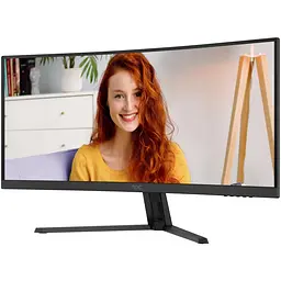 TFT 34" AOC CU34B3E, WQHD, VA, вигн., 120Гц, HDMI, DP, чорний - мініатюра 3