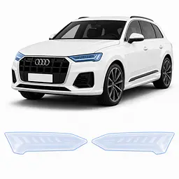 Антигравійна захисна бронеплівка за лекалами для Audi Q7 4M second facelift 2024- оптика (фари та ПТФ)