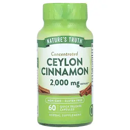 Кориця цейлонська Nature's Truth Concentrated Ceylon Cinnamon 2000 мг 60 капсул швидкого вивільнення