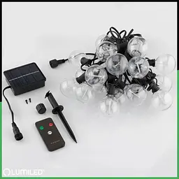 Сонячна RGB гірлянда Lumiled Eremi 20 лампочок, 10.6 м, RGB+теплий білий, пульт ДУ - мініатюра 5