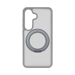 Противоударный чехол-панель для Samsung Galaxy S24 5G (SM-S921)/S25 5G, Unit Stand2, серый, силикон + поликарбонат, защита всего корпуса, с подставкой, поддержка магнитных держателей и беспроводной зарядки (MagSafe), ArmorStandart (ARM89560)