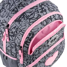 Рюкзак GoPack Education 175M-4 Fluffy Heart Сіро-рожевий (GO26-175M-4) - мініатюра 10