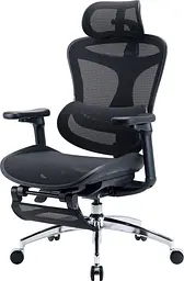 Офісне крісло Sihoo DORO C300L Mesh Black with footrest (DORO-C300L-A3-101-JT) - мініатюра 4