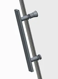 Двері в нішу Koer SR SD01-120x200-TR-01 прозоре скло Easy Clean 8 мм, хром KR5376, універсальні, прозорий, хром - мініатюра 2