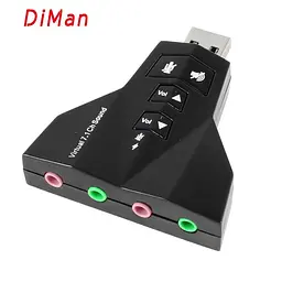 Контролер Voltronic Power USB-sound card 7.1 3D sound Windows 7 ready Blister - мініатюра 3