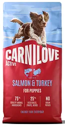 Сухий корм Carnilove Active Salmon & Turkey Puppy для цуценят лосось та індичка 12 кг