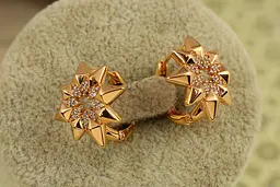 Сережки Xuping Jewelry Полярна зірка 1,8 см золотисті - мініатюра 2