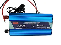 Перетворювач напруги Power Inverter Wimpex WX-3100 UPS з зарядкою інвертор чиста синусоїда LED дисплей 12 Вт 220 Вт Синій 3000 Вт - мініатюра 4