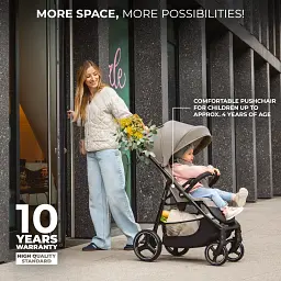 Прогулянкова коляска Kinderkraft Trig 3 Brown (KSTRIG03BRW0000) - мініатюра 8