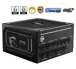 Блок живлення MSI MAG A1000GL PCIE5 II ATX 3.1 80+ Gold (MAG A1000GL PCIE5 II) - мініатюра 2