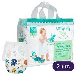 Підгузки-трусики Offspring ABC Dance розмір XL 12-20 кг 60 шт. (2 уп. х 30 шт.)  