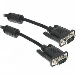 Кабель Maxxter VGA - VGA (M/M), HD15, 3+4C, з 2-ма феритами, 3 м, чорний (V-VGA-10) пакет - мініатюра 2
