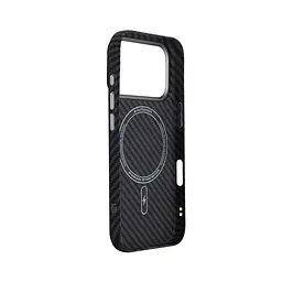 Карбоновый чехол для Apple iPhone 17 Pro, LikeCarbon2 MagCase, черный, тонкий защитный чехол-панель из поликарбоната с магнитами N52, MagSafe, противоударный, совместим с беспроводной зарядкой, приподнятые края для защиты камеры, ArmorStandart (ARM86258) - мініатюра 4