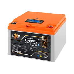 Акумулятор LP LiFePO4 12,8V - 32 Ah (410Wh) (BMS 40А/32A) пластик LCD Smart BT - мініатюра 2