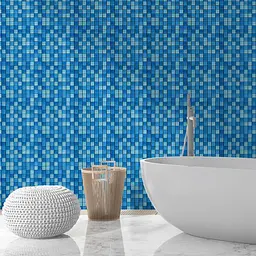 Мозаїка дзеркальна Wall Sticker 298х298х4.5 мм Блакитна SW-00002354 - мініатюра 3