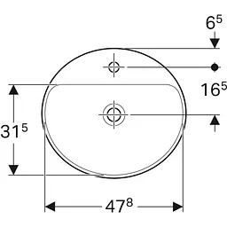 Раковина Geberit VariForm 50 500.715.01.2, Білий - мініатюра 2