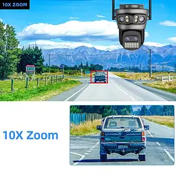 Вулична WiFi IPкамера Besder A22YQQS 20Мп 4 об'єктиви Zoom 10-кратний чорна - мініатюра 7