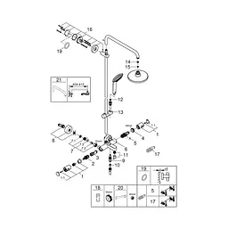 Душова система термостатична Grohe QuickFix Vitalio Joy System 260 27860001, Хром - мініатюра 4