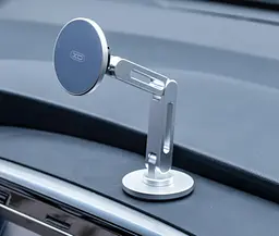 Автоутримувач XO C148 Universal Magnetic metal 360° rotating Holder сріблястий (7109739) - мініатюра 4