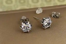 Сережки гвоздики Xuping Jewelry готика 8 мм сріблясті
